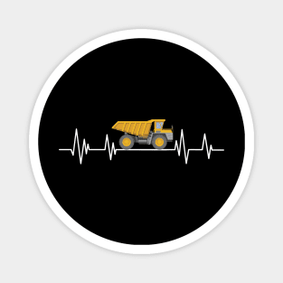 Dump Truck Driver  heartbeat Birthday dumptruck lover Magnet